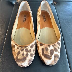 Michael Kors Brown Leopard Print Flats